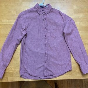 Red Button-Up Shirt.